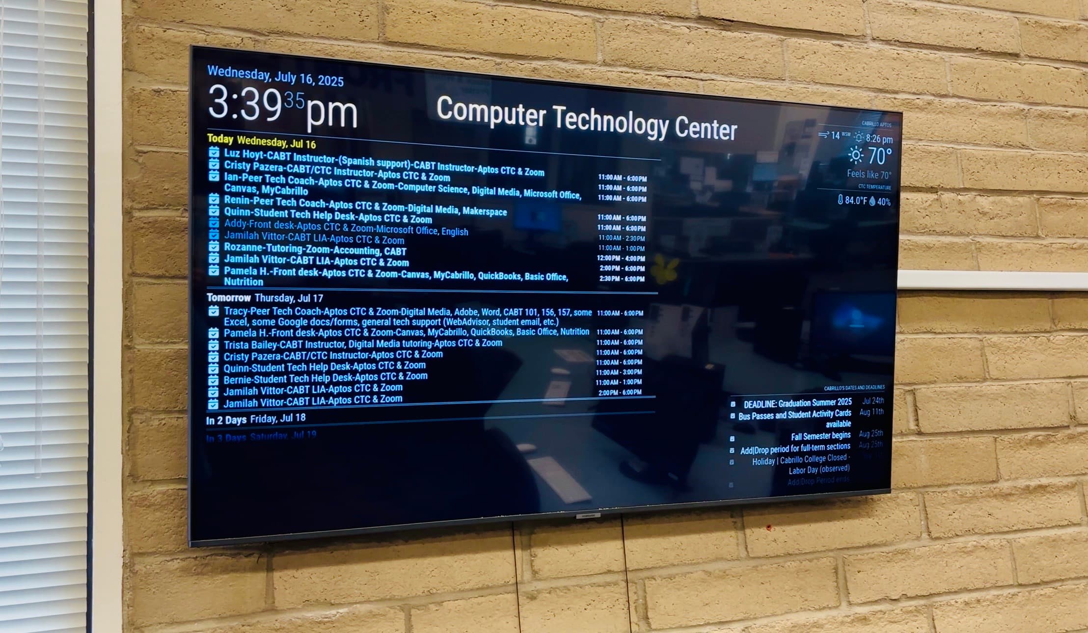 Cabrillo Digital Calendar